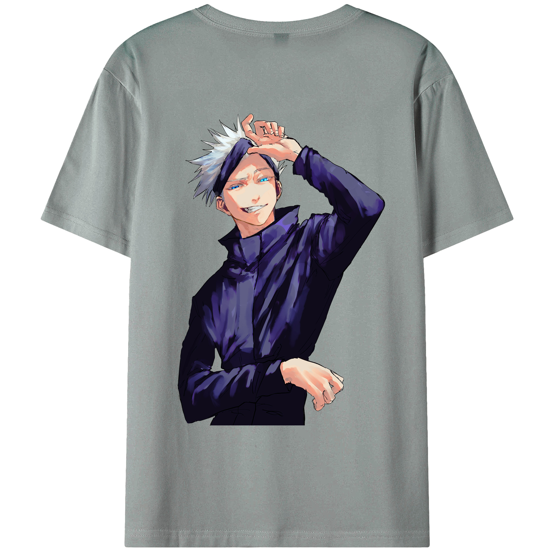 （画像用） 呪術廻戦 Jujutsu Kaisen 綿100％ メンズ半袖Tシャツ（バックプリント） 通気性